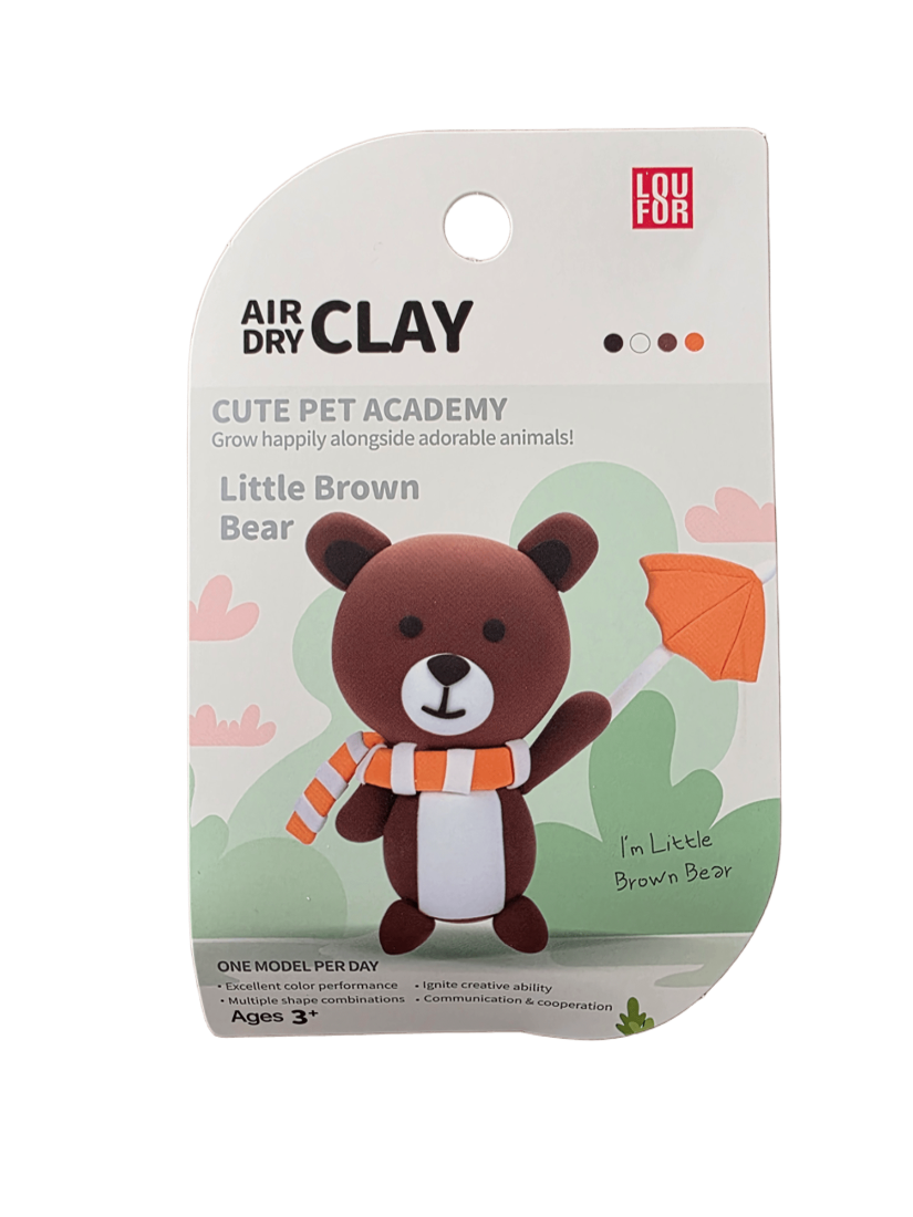 Brown Bear - Air-Dry Clay Animal Kit