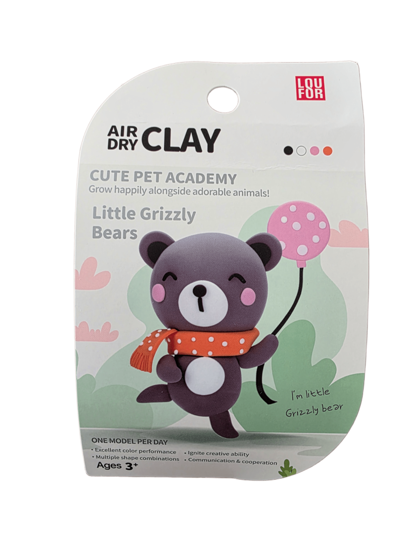 Grizzly Bear - Air-Dry Clay Animal Kit