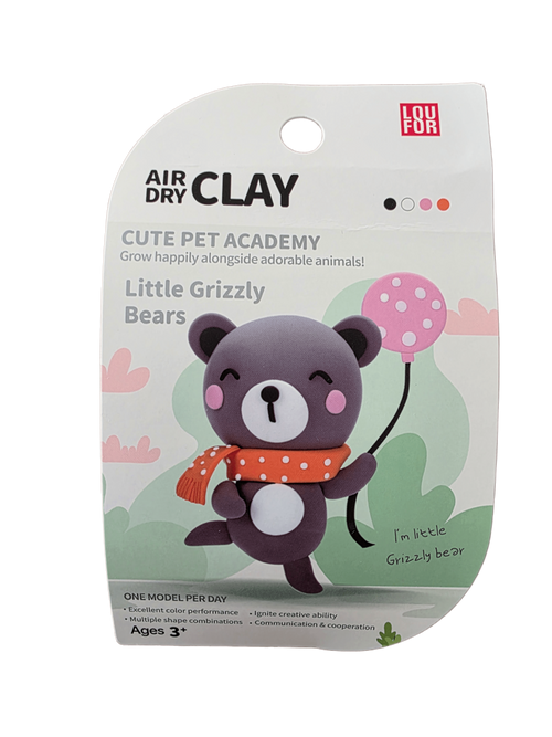 Grizzly Bear - Air-Dry Clay Animal Kit