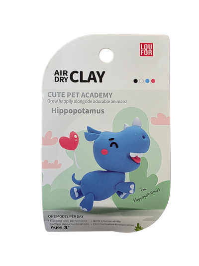Hippo - Air-Dry Clay Animal Kit