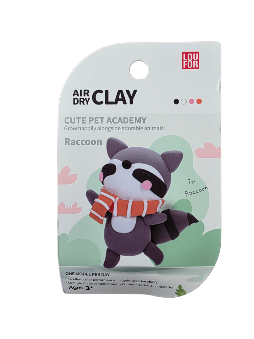 Raccoon - Air-Dry Clay Animal Kit
