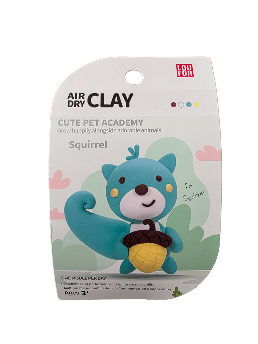 Squirrel - Air-Dry Clay Animal Kit